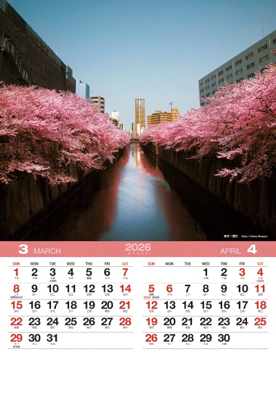 東京櫻花月曆製作3-4月份
