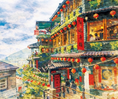 新北九份阿妹茶樓月曆製作-12月份