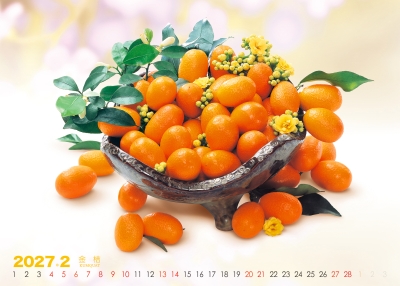 金桔桌曆製作-2月份