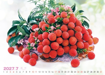荔枝桌曆製作-7月份