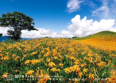 花蓮六十石山桌曆製作-10月份