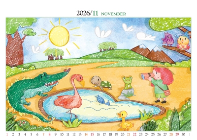 打水漂桌曆製作-11月份