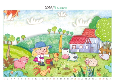 熱氣球桌曆製作-3月份