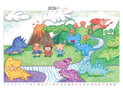 踏青桌曆製作-6月份