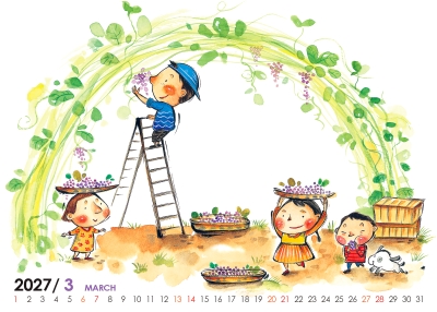 採拾桌曆製作-3月份