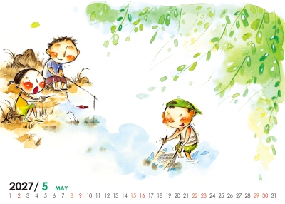 釣魚桌曆製作-5月份