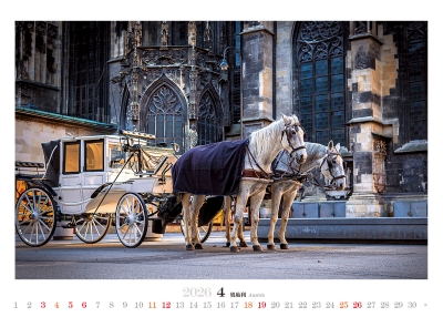 雙馬車桌曆製作-4月份