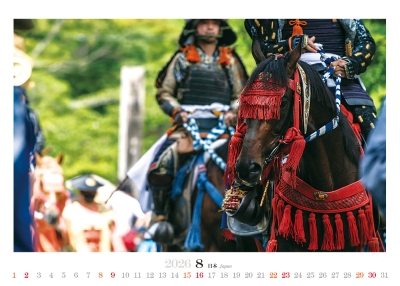 武士馬桌曆製作-8月份