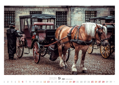 英國馬車桌曆製作-9月份