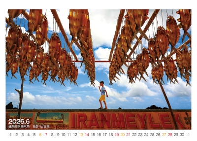 台東蘭嶼曬飛魚桌曆製作-6月份