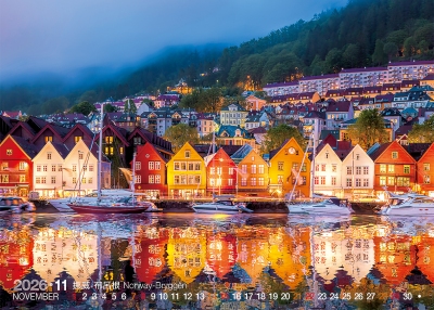 挪威布呂根桌曆製作-11月份