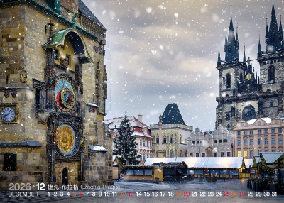 捷克布拉格桌曆製作-12月份