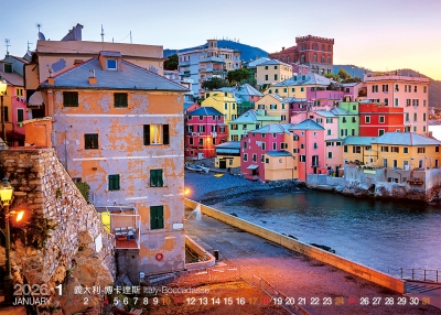 義大利博卡達斯桌曆製作-1月份