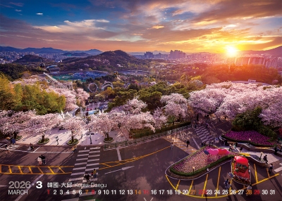 韓國大邱桌曆製作-3月份