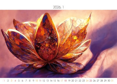 花朵桌曆製作-1月份