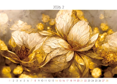 花蕊桌曆製作-2月份